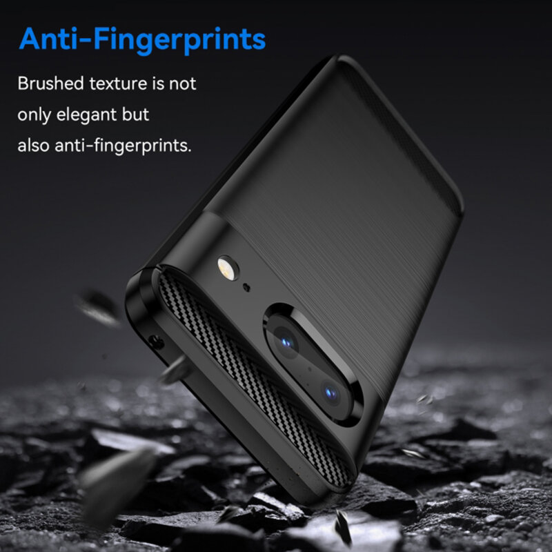 Husa Google Pixel 8 Techsuit Carbon Silicone, negru