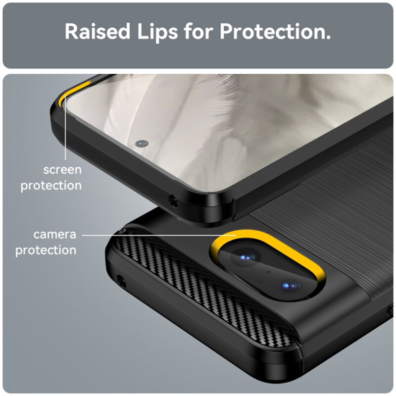 Husa Google Pixel 8 Techsuit Carbon Silicone, negru