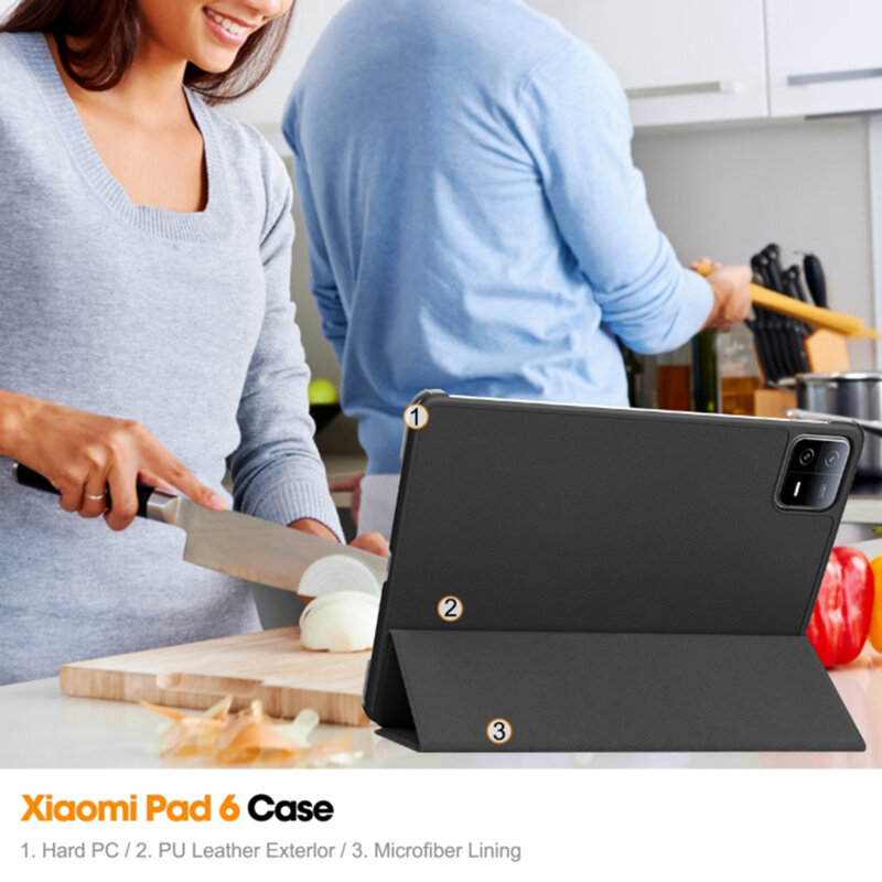 Husa Xiaomi Pad 6 Techsuit FoldPro, negru