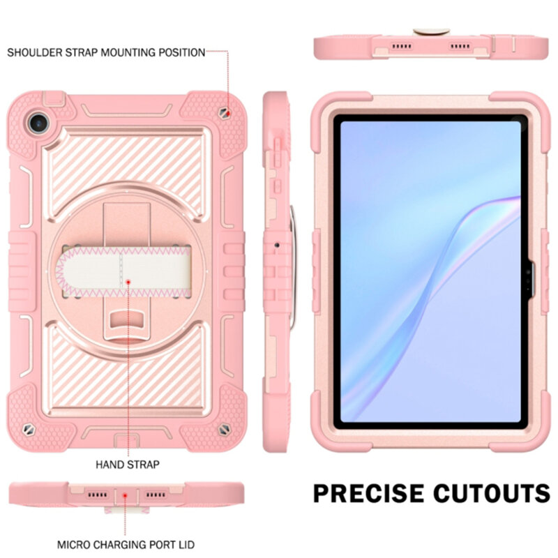 Husa Huawei MatePad SE 10.4 Techsuit StripeShell 360, roz