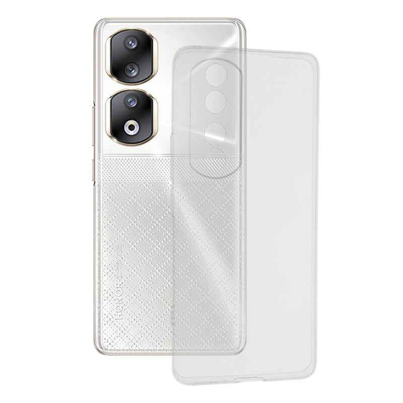 Husa Honor 90 Pro Techsuit Clear Silicone, transparenta