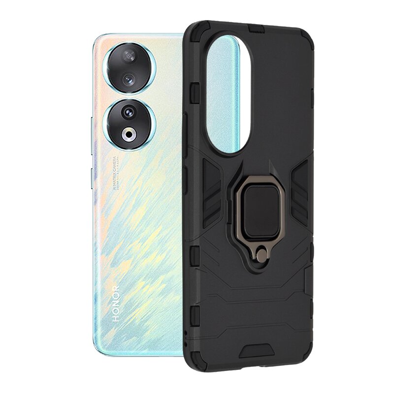 Husa Honor 90 Techsuit Silicone Shield, negru