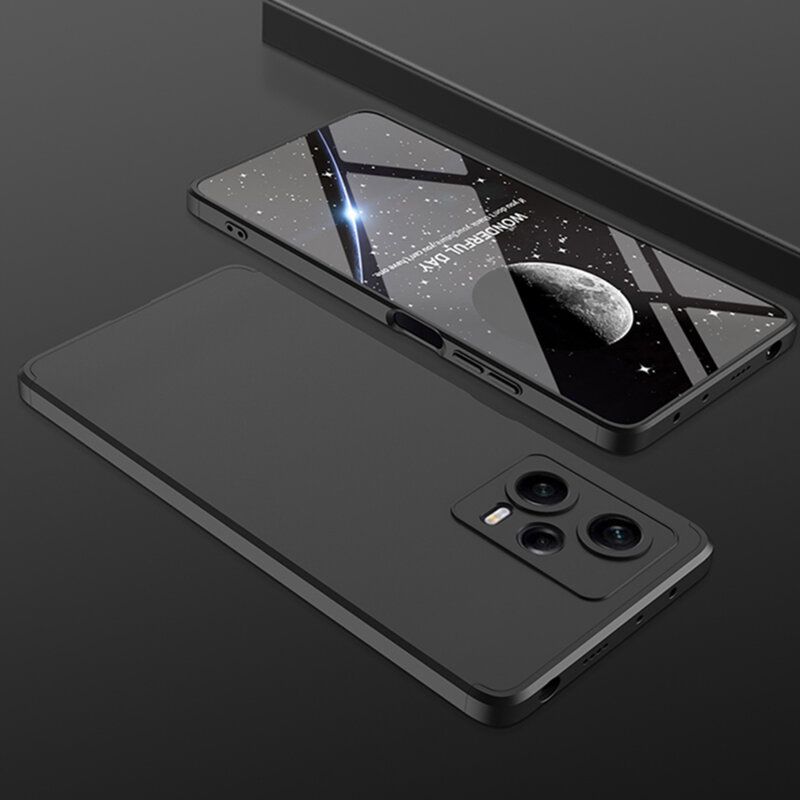 [Pachet 360°] Husa + folie Xiaomi Redmi Note 12 Pro+ GKK Original, negru