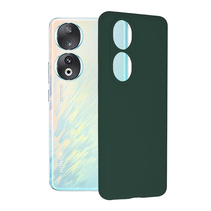 Husa Honor 90 Techsuit Soft Edge Silicone, verde