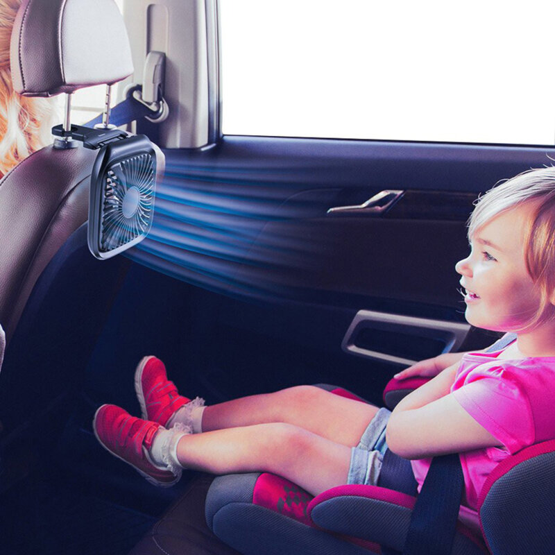 Ventilator auto pentru tetiera Baseus, pliabil, alb, CXZD-02