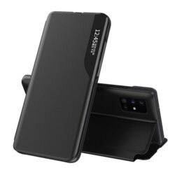 Husa Samsung Galaxy S23 FE Eco Leather View flip tip carte, negru