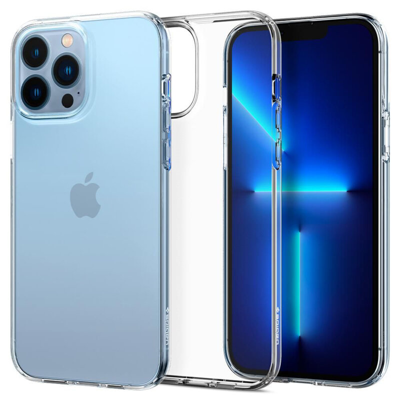 Husa iPhone 13 Pro Max Spigen Liquid Crystal, transparenta