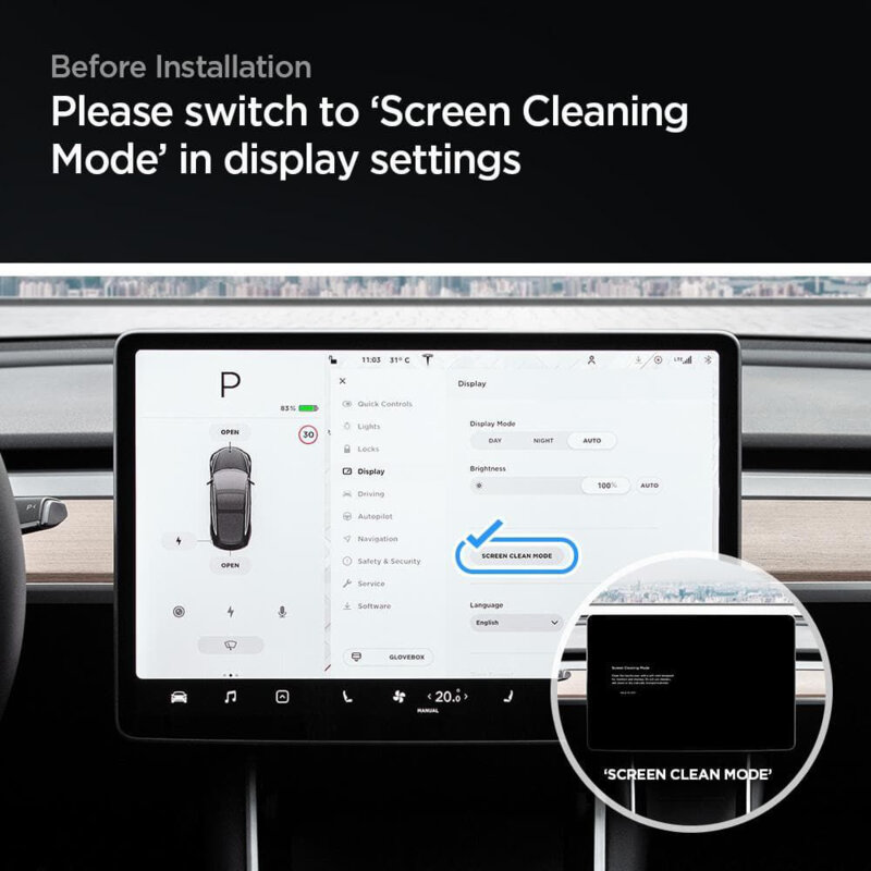 Folie display auto Tesla Model Y/3 Spigen Glas.tR EZ Fit, mata