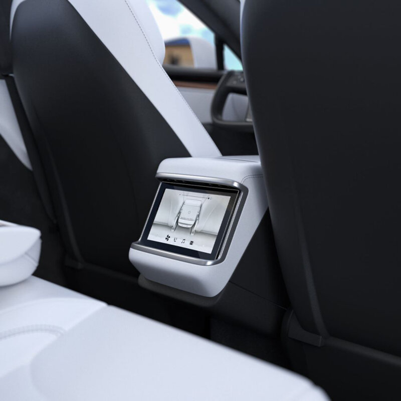 Folie display auto Tesla Model X 2022 / S 2021 Spigen Glas.tR Slim, negru