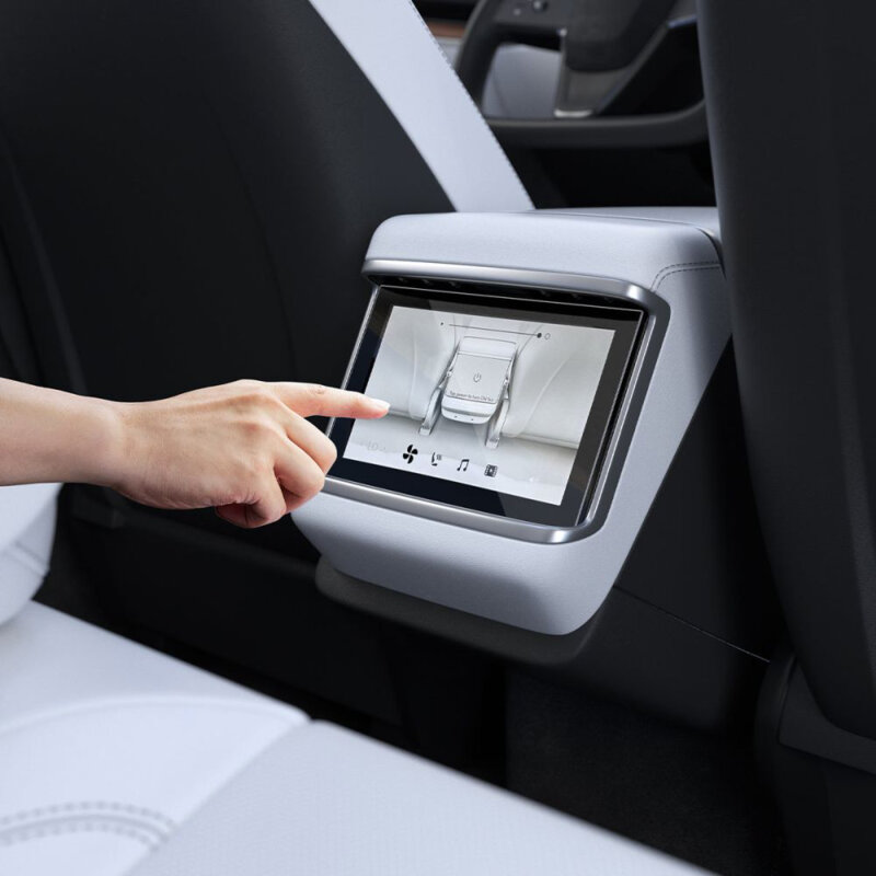 Folie display auto Tesla Model X 2022 / S 2021 Spigen Glas.tR Slim, negru