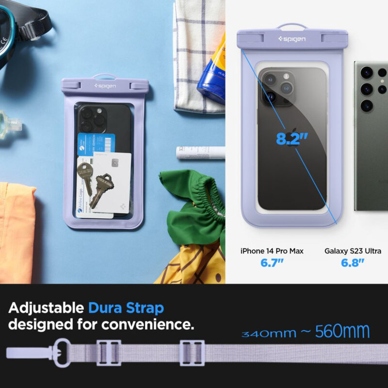 Husa subacvatica telefon waterproof Spigen A601, bleu