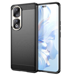 Husa Honor 90 Pro Techsuit Carbon Silicone, negru