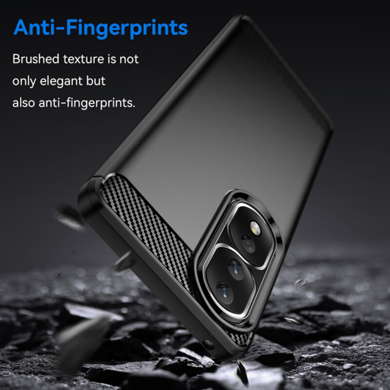Husa Honor 90 Pro Techsuit Carbon Silicone, negru