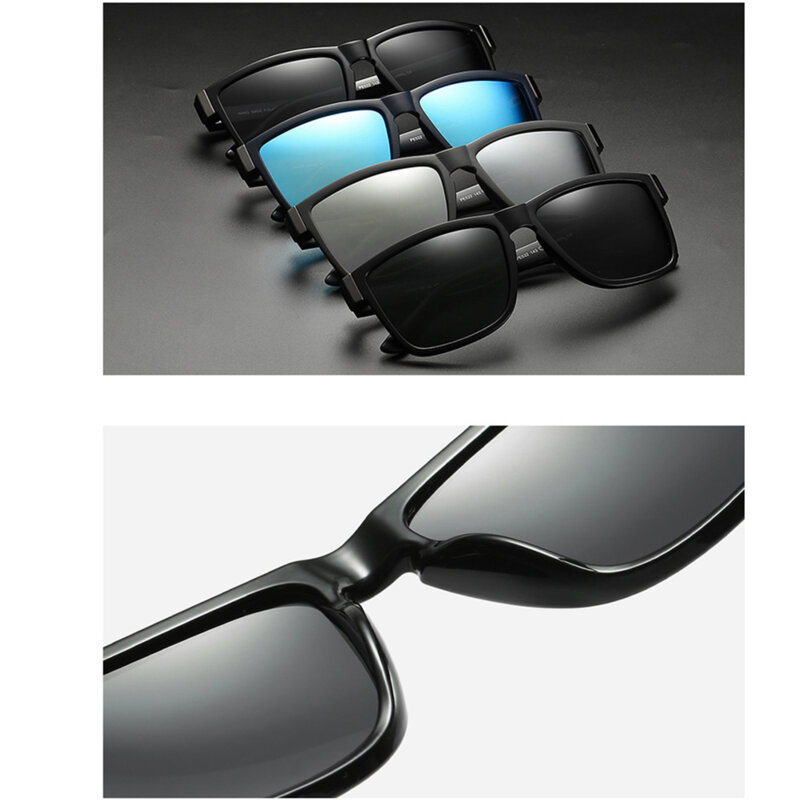 Ochelari de soare dreptunghiulari Techsuit, negru, PE522-C4
