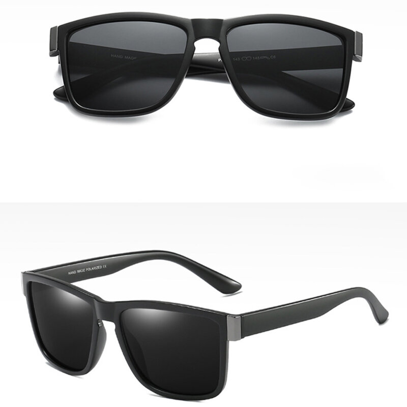 Ochelari de soare dreptunghiulari Techsuit, negru, PE522-C4
