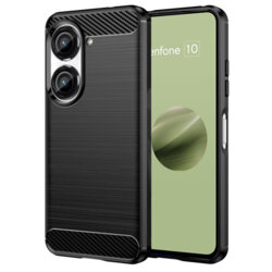 Husa Asus Zenfone 10 Techsuit Carbon Silicone, negru