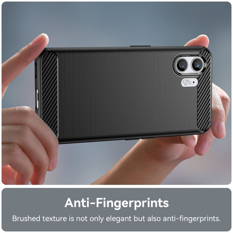 Husa Nothing Phone (2) Techsuit Carbon Silicone, negru