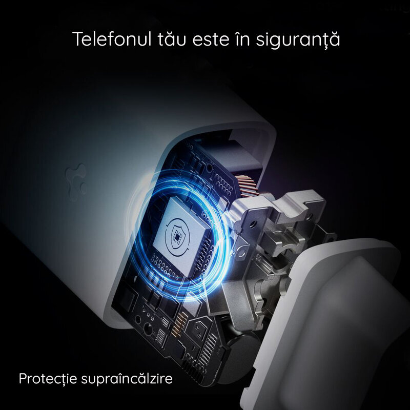 Incarcator priza USB-C Spigen Power Arc PD20W, QC3.0, alb