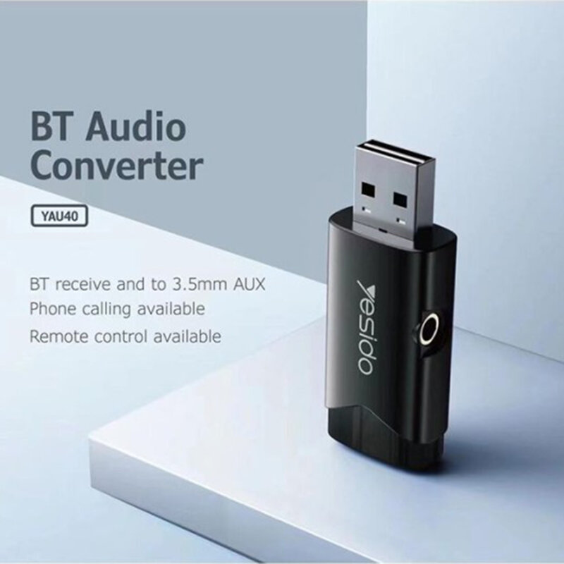 Receiver Bluetooth 5.0 audio transmitter auto Yesido YAU40
