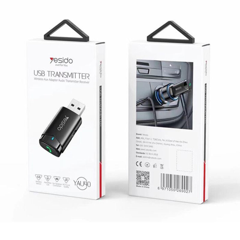 Receiver Bluetooth 5.0 audio transmitter auto Yesido YAU40