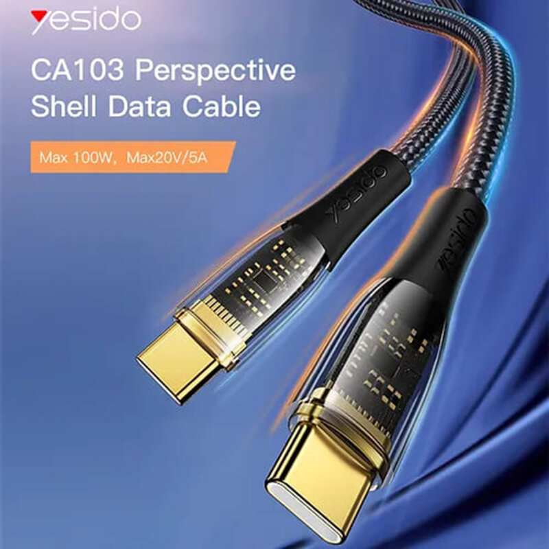 Cablu de date Fast Charging Type-C Yesido CA103, 100W, 1.2m