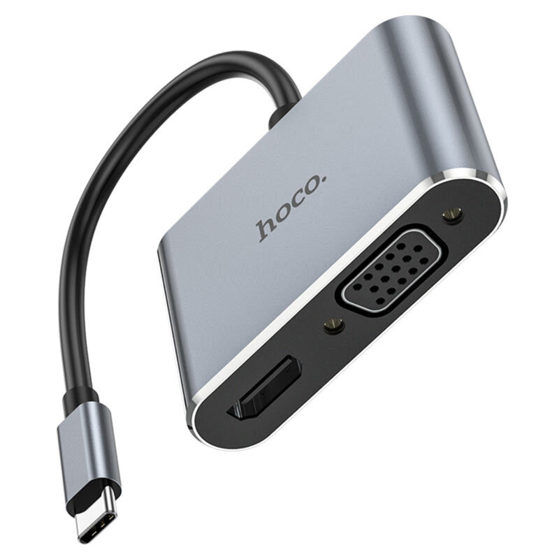 Adaptor OTG Type-C Hoco HB30, HDMI, VGA, USB, 4K, 100W, 5Gbps