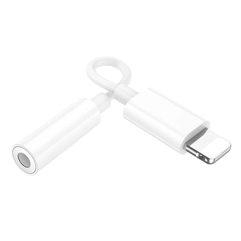 Adaptor mufa Jack 3.5mm iPhone Hoco LS34, 0.8cm, gri