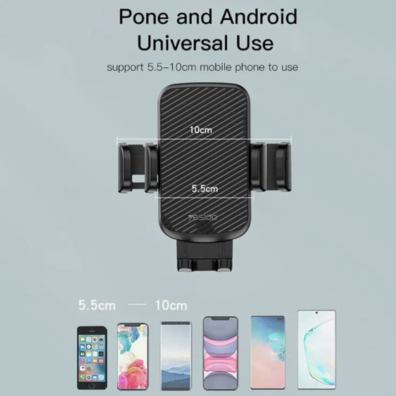 Suport de telefon pentru birou ajustabil Yesido C181, negru