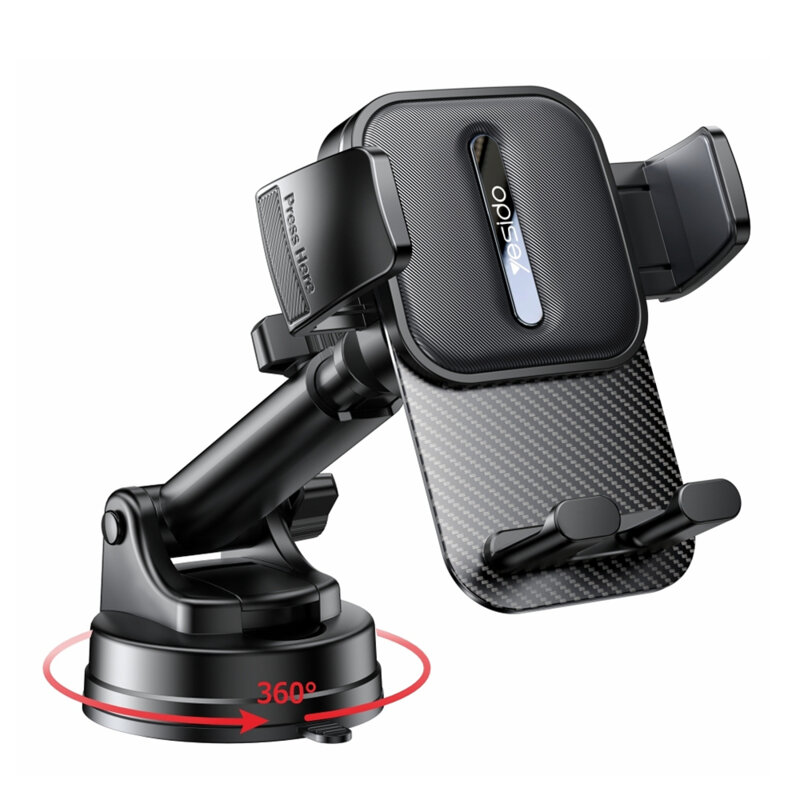 Suport telefon auto cu ventuza pentru bord, parbriz Yesido C174