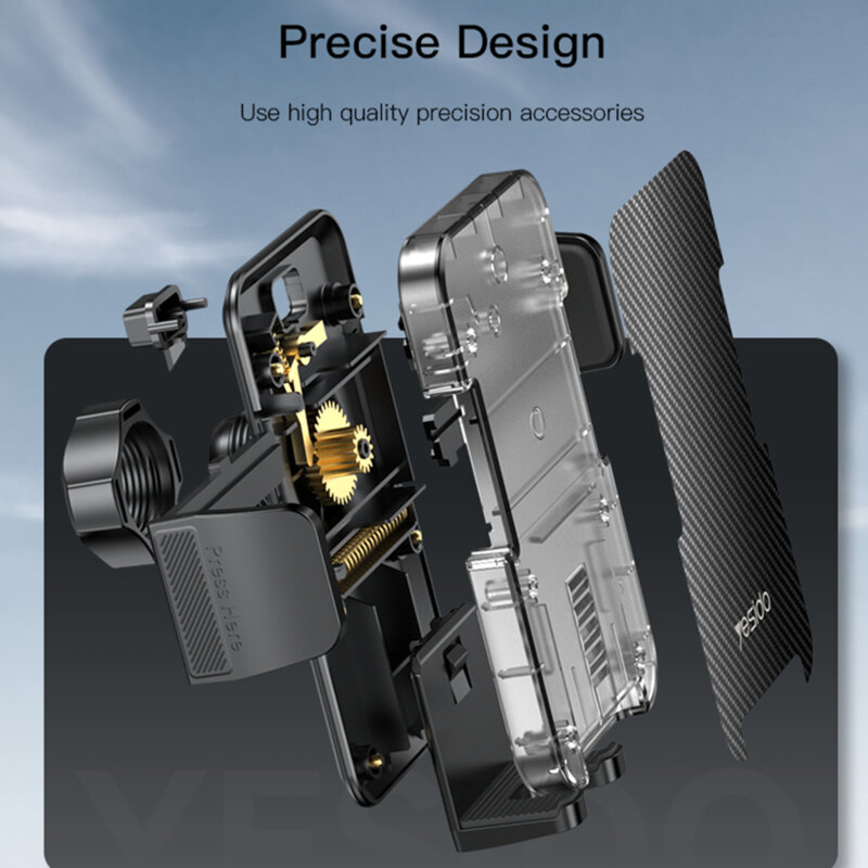 Suport telefon auto pentru parbriz si bord Yesido C173, negru