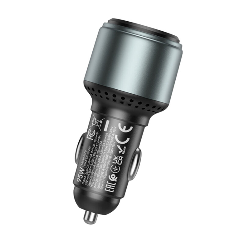 Incarcator auto bricheta USB, tip C Hoco NZ9, 95W, negru