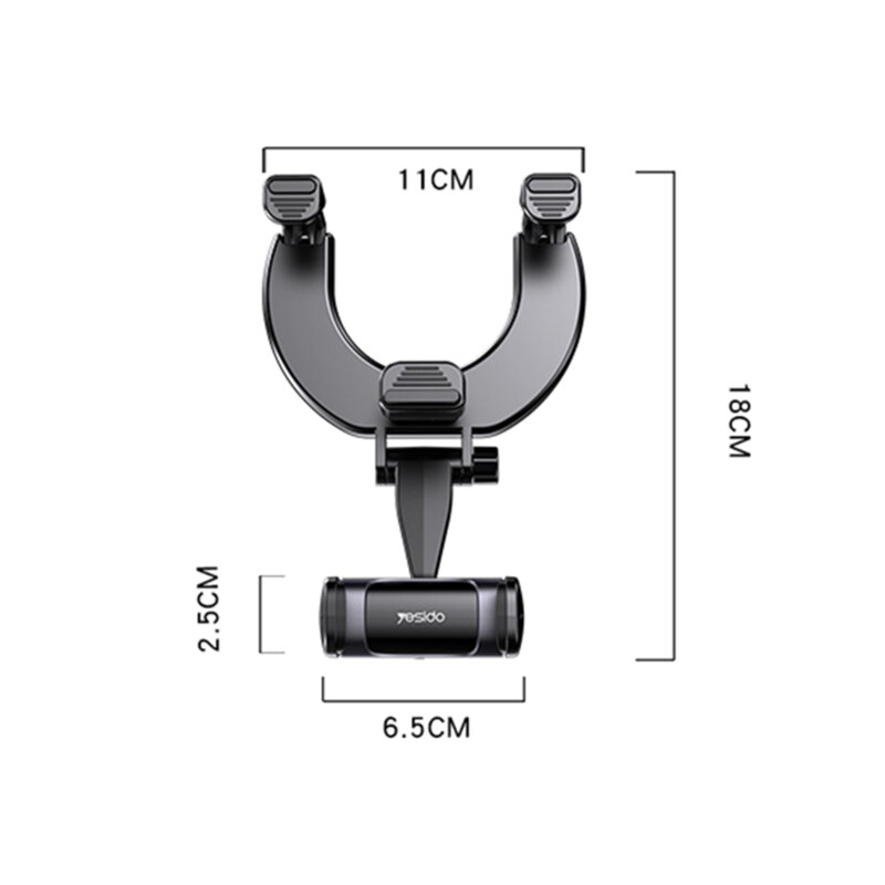 Suport auto telefon pentru oglinda retrovizoare Yesido C193