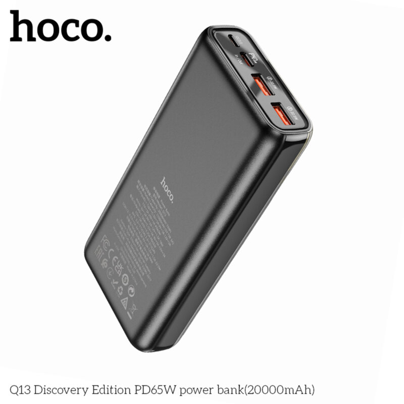 Baterie externa USB Type-C, Micro-USB Hoco Q13, 3A, 20000mAh