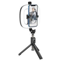 Selfie stick trepied, ring light, suport GoPro Hoco LV03 Plus