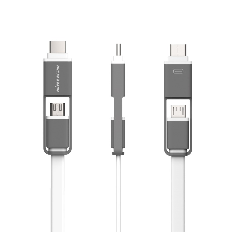 Cablu de date Micro USB,USB-C Nillkin Alb