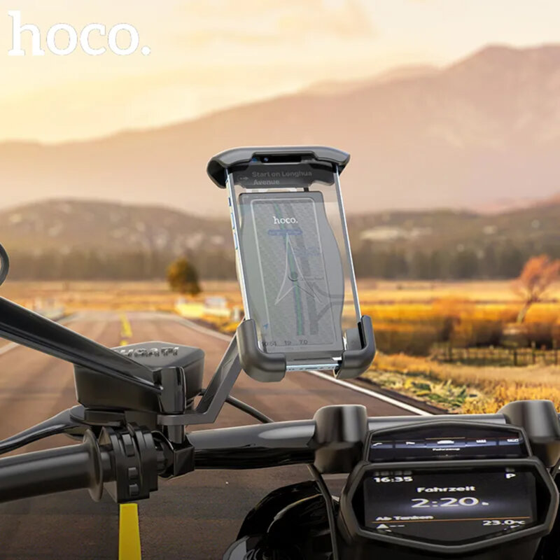 Suport telefon pentru motocicleta Hoco CA119, negru