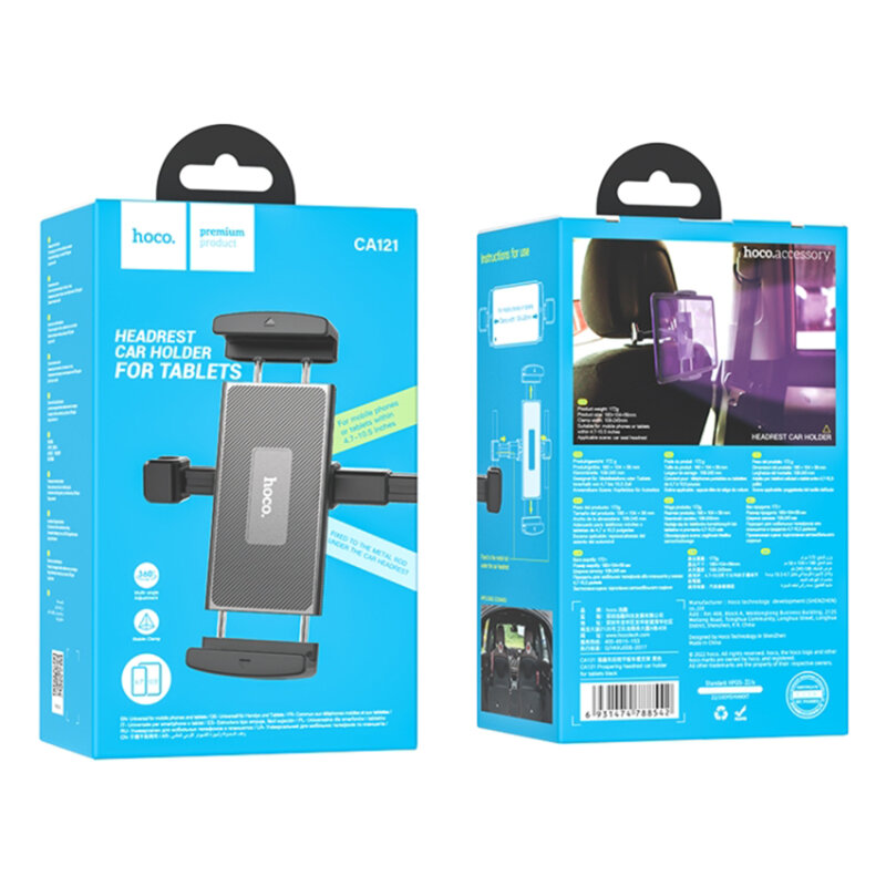 Suport auto tableta/telefon Hoco CA121, 4.7 - 12.9