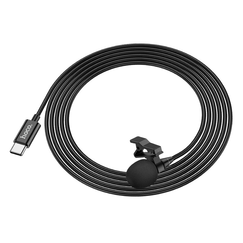 Microfon tip lavaliera cu fir USB-C pentru telefon Hoco L14