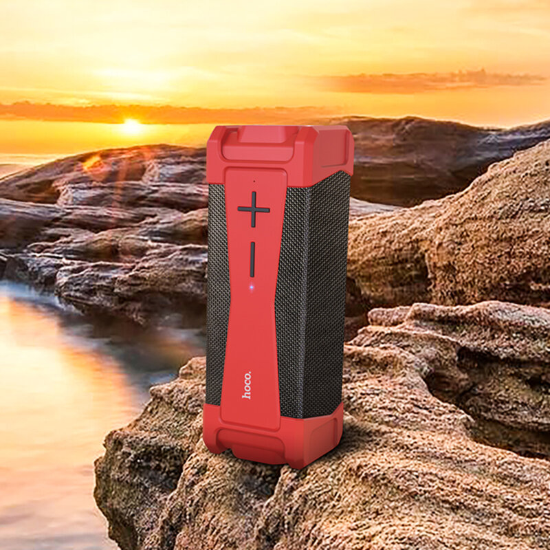 Boxa wireless portabila Bluetooth Hoco HC6, TWS, rosu