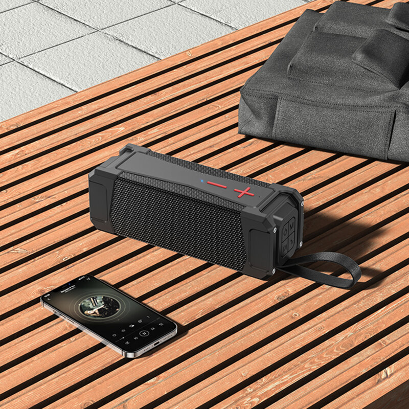 Boxa wireless portabila Bluetooth Hoco HC6, TWS, rosu