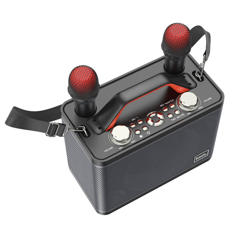 Boxa karaoke cu doua microfoane wireless activa 25W Hoco BS57