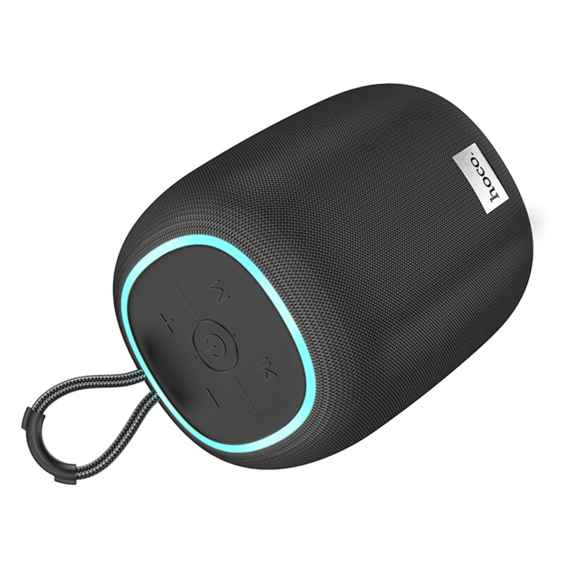 Boxa wireless portabila Hoco HC14, cu lumini RGB, negru