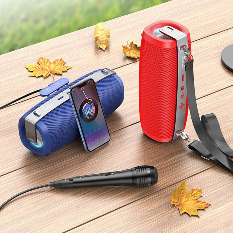 Boxa karaoke cu microfon wireless portabila 10W Hoco BS55, negru