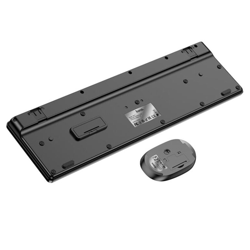 Tastatura si mouse wireless pentru laptop Hoco GM17, negru