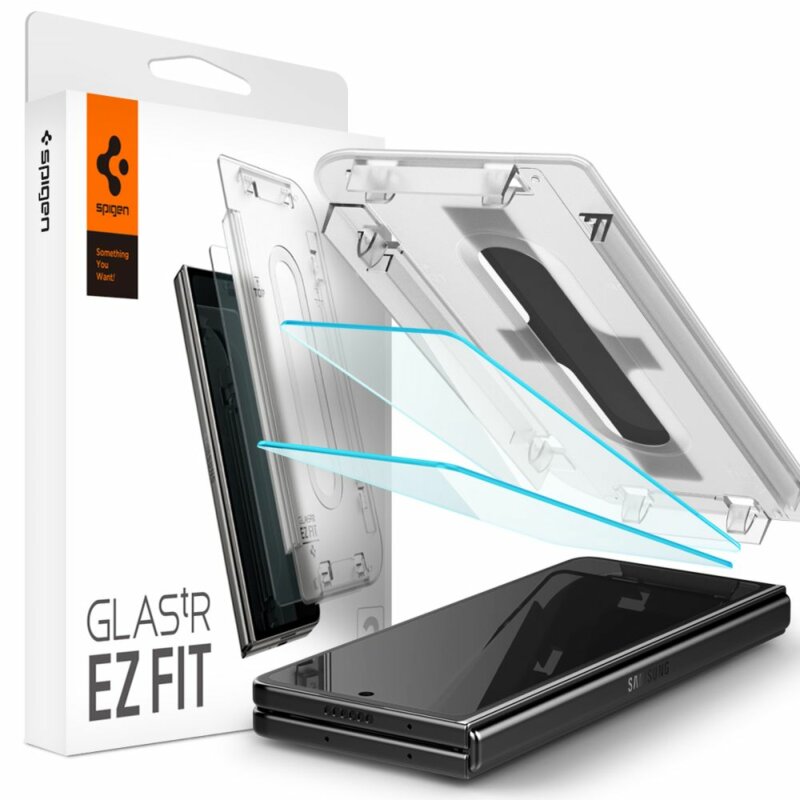 [Pachet 2x] Folie Samsung Galaxy Z Fold5 Spigen Glas.tR EZ Fit, transparenta