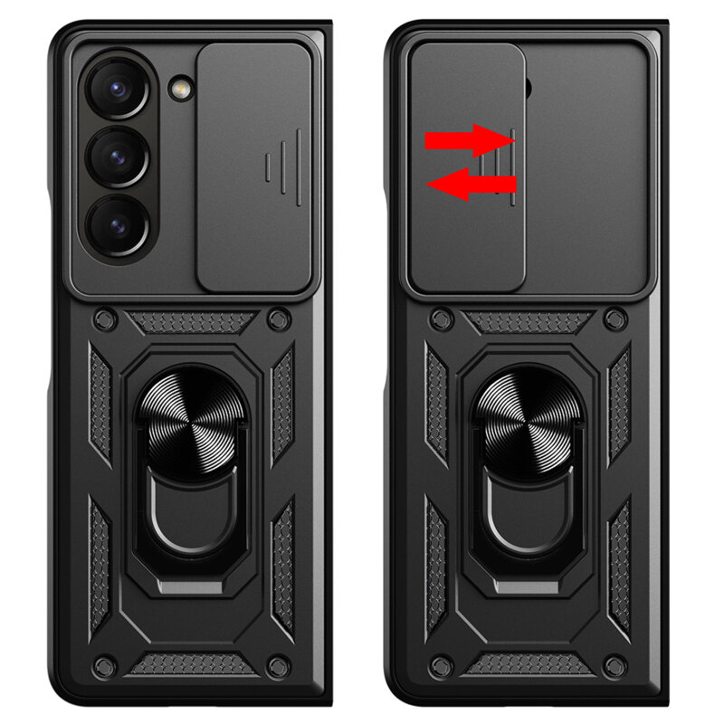 Husa Samsung Galaxy Z Fold5 protectie camera Techsuit CamShield Series, negru