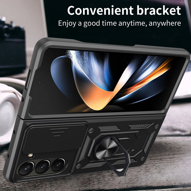Husa Samsung Galaxy Z Fold5 protectie camera Techsuit CamShield Series, negru