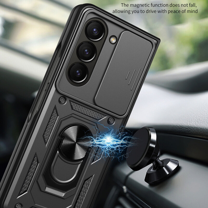 Husa Samsung Galaxy Z Fold5 protectie camera Techsuit CamShield Series, negru