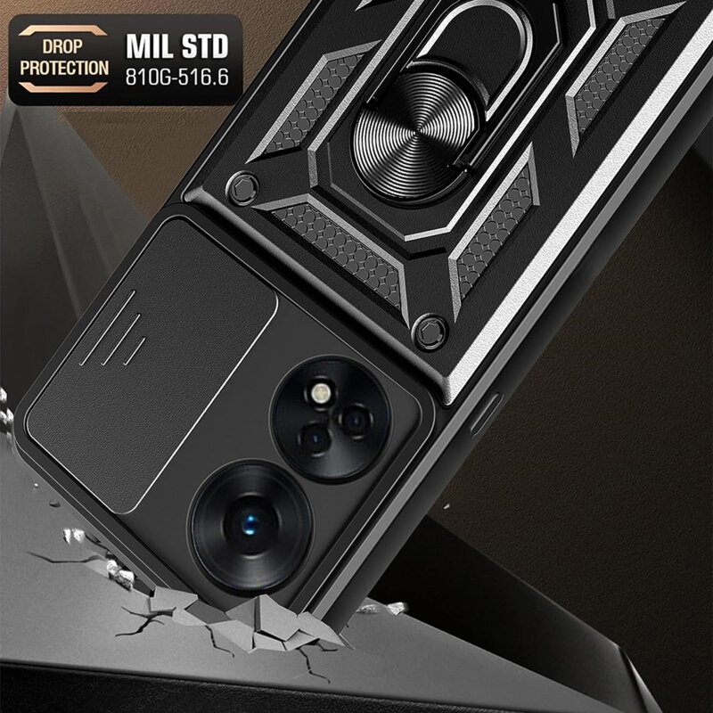 Husa Oppo A98 5G protectie camera Techsuit CamShield Series, negru