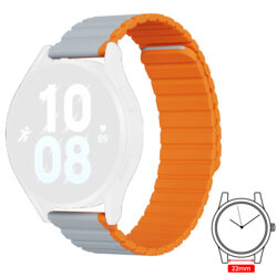 Curea magnetica Samsung Galaxy Watch 3 45mm Dux Ducis LD Series, Grey / Orange